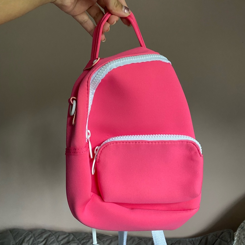 Madden Girl Neon Pink/White Mini Backpack